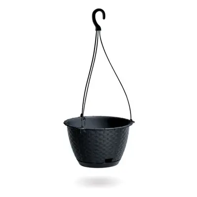 Prosperplast Závěsný květináč Ratolla Bell tmavě šedý, varianta 24,3 cm