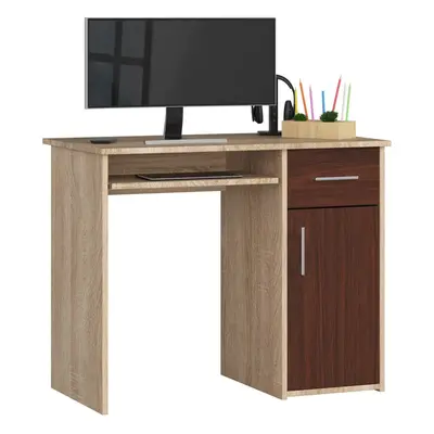 Ak furniture Volně stojící psací stůl Pin 90 cm dub sonoma/wenge