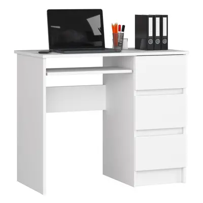 Ak furniture Psací stůl A-6 90 cm bílý pravý