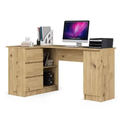 Ak furniture Rohový psací stůl B20 155 cm dub artisan levý