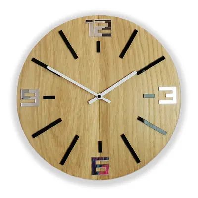 ModernClock Nástěnné hodiny Sheen Wood hnědo-černé