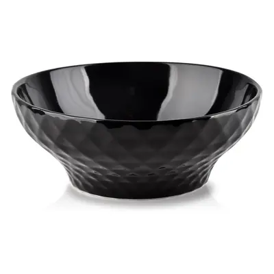 Affekdesign Porcelánová miska DIAMENT BLACK 17,5 x 7 cm černá