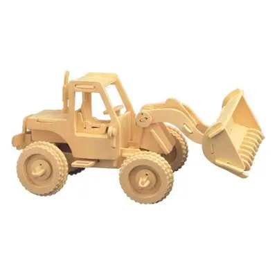 Woodcraft construction kit Dřevěné 3D puzzle NAKLADAČ hnědé