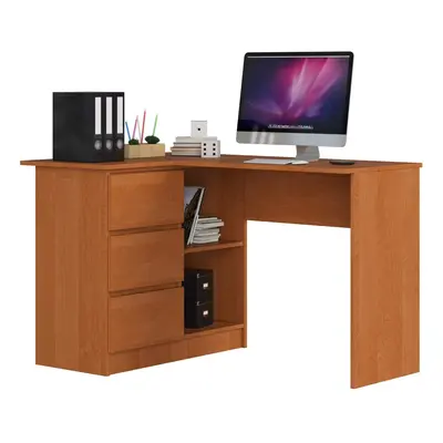 Ak furniture Rohový psací stůl B16 124 cm olše levý