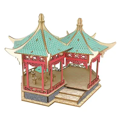 Woodcraft construction kit Dřevěné 3D puzzle budovy Yueyang Tower