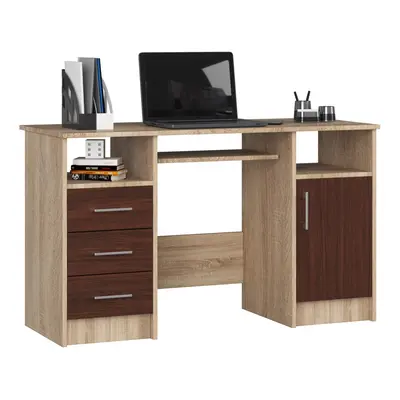 Ak furniture Volně stojící psací stůl Ana 124 cm dub sonoma/wenge