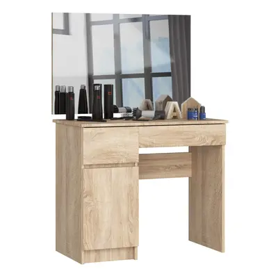 Ak furniture Kosmetický stolek se zrcadlem P-2/SL I dub sonoma levý