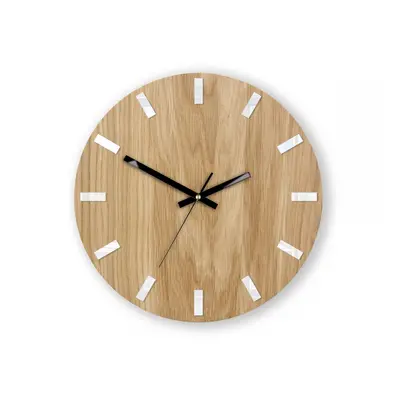 ModernClock Nástěnné hodiny Simple Oak hnědo-černé