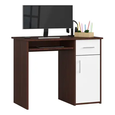 Ak furniture Volně stojící psací stůl Pin 90 cm wenge/bílý