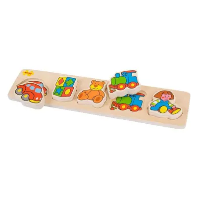 Bigjigs Toys Dřevěné vkládací puzzle - hračky