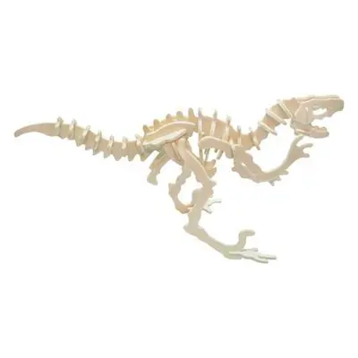 Woodcraft construction kit Dřevěné 3D puzzle Velociraptor