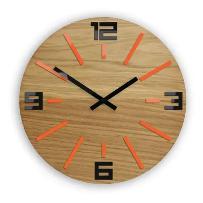 ModernClock Nástěnné hodiny Sheen hnědé