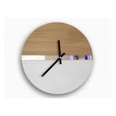 ModernClock Nástěnné hodiny Dab hnědé