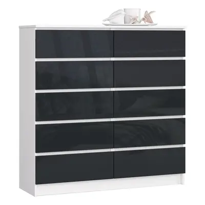 Ak furniture Komoda Kuba 120 cm bílá/grafitová