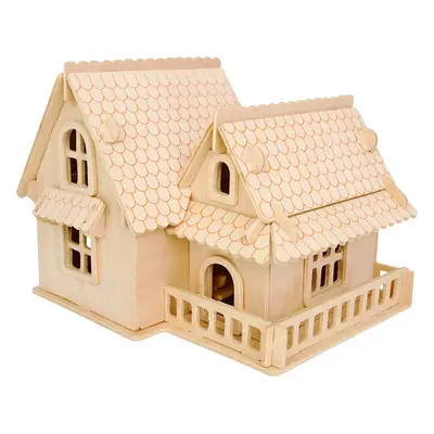 Woodcraft construction kit Dřevěné 3D puzzle Evropská vila A