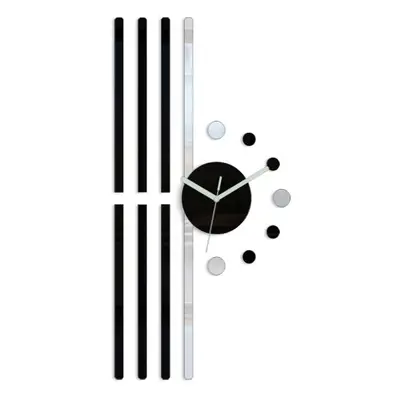 ModernClock 3D nalepovací hodiny Line černé