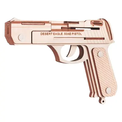 Woodcraft construction kit Dřevěné 3D puzzle Woodcraft Pistole Desert Eagle