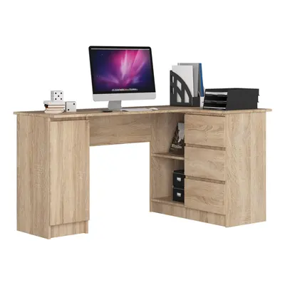 Ak furniture Rohový psací stůl B20 155 cm dub sonoma pravý