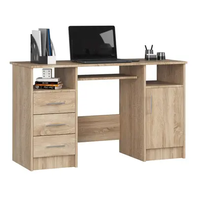 Ak furniture Volně stojící psací stůl Ana 124 cm dub sonoma