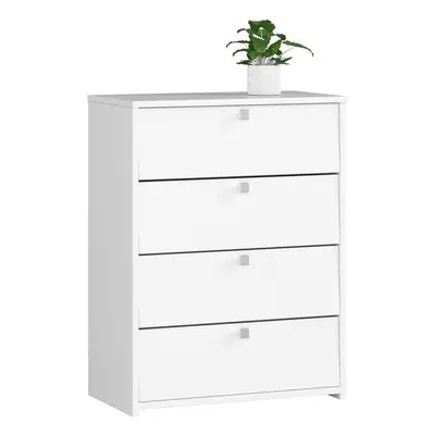 Ak furniture Botník Rubin 66 cm - 4 dvířka bílý