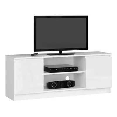 Ak furniture TV stolek Beron 140 cm bílý lesk