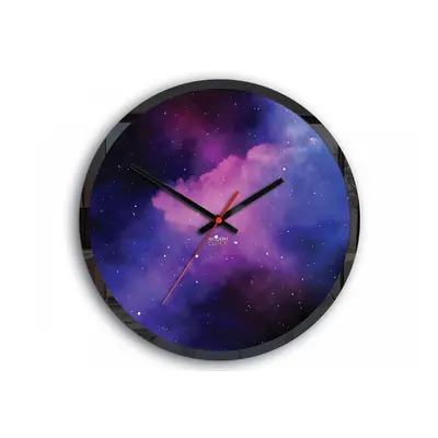 ModernClock Nástěnné hodiny Galaxy fialové