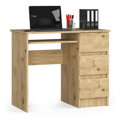 Ak furniture Psací stůl A-6 90 cm dub artisan pravý