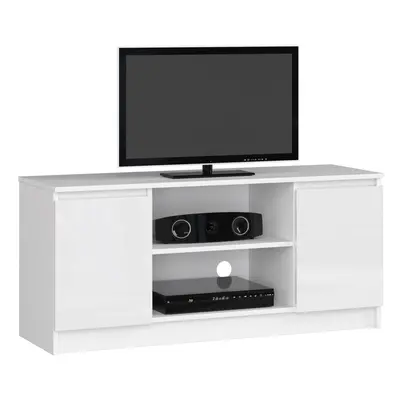 Ak furniture TV stolek Tonon 120 cm bílý lesk