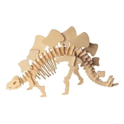 Woodcraft construction kit Dřevěné 3D puzzle STEGOSAURUS II hnědé