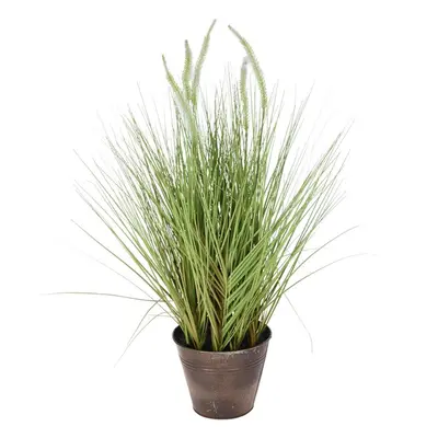 DekorStyle Umělá květina Grass White 60 cm zelená/bílá