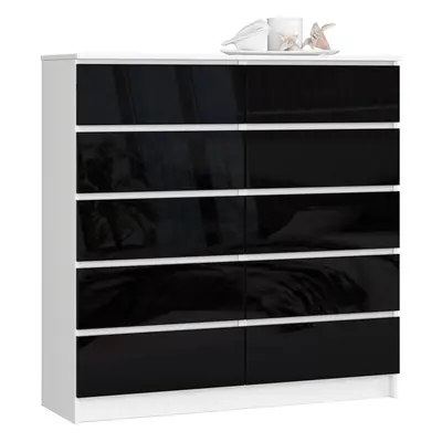 Ak furniture Komoda Kuba 120 cm bílá/černá