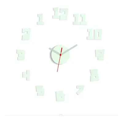 ModernClock 3D nalepovací hodiny Crazy bílé