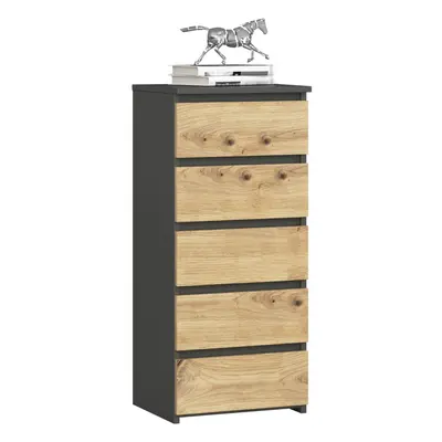 Ak furniture Komoda CL5 40 cm grafitově šedá/dub artisan