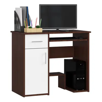 Ak furniture Volně stojící psací stůl Jay 90 cm wenge/bílý