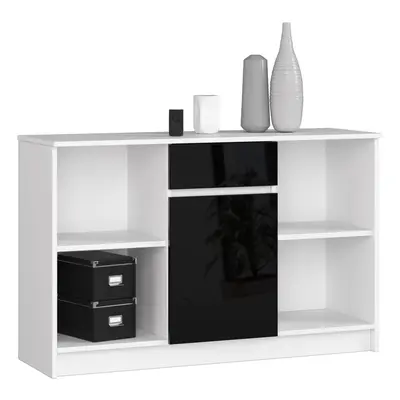 Ak furniture Komoda B-17 120 cm bílá/černá