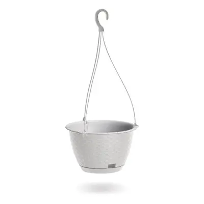 Prosperplast Závěsný květináč Ratolla Bell bílý, varianta 21,7 cm