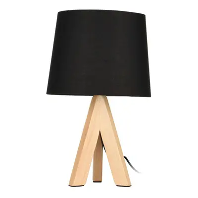 DekorStyle Stolní lampa BOHO 29 cm černá/hnědá