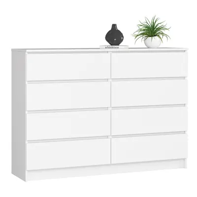 Ak furniture Komoda Rollo X 138,4 cm bílá matná