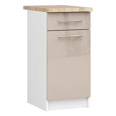 Ak furniture Kuchyňská skříňka Olivie S 40 cm 1D 1S bílá/cappuccino