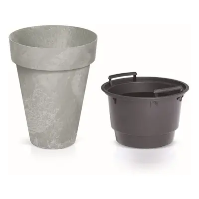 Prosperplast Květináč Cone Cube Beton šedý, varianta 46,1 cm