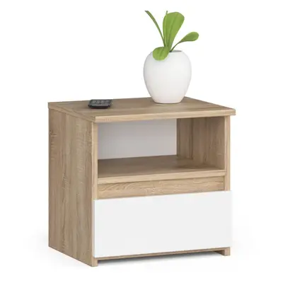 Ak furniture Noční stolek CL1 40 cm dub sonoma/bílý