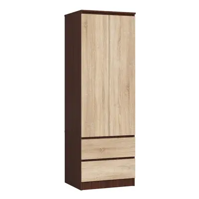 Ak furniture Šatní skříň Star 60 cm wenge/dub sonoma