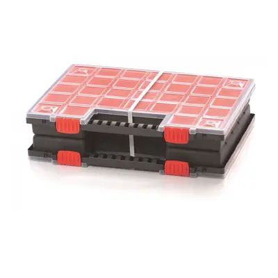 Prosperplast Organizér ZERGOB DUO 39,9 x 30,3 x 10 cm černo-červený