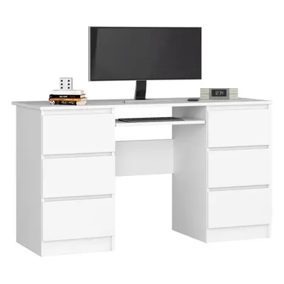 Ak furniture Psací stůl A-11 135 cm bílý