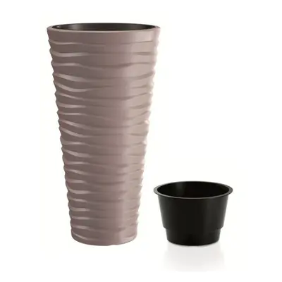 Prosperplast Květináč Long Sand s vložením mocca, varianta 34,9 cm