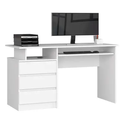 Ak furniture Volně stojící psací stůl CLP 135 cm bílý