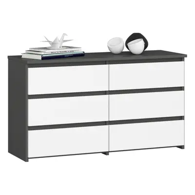 Ak furniture Komoda CL6 100 cm grafitově šedá/bílá