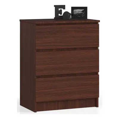 Ak furniture Komoda Kuba 60 cm - 3 šuplíky wenge