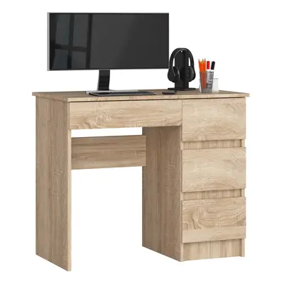 Ak furniture Psací stůl A-7 90 cm dub sonoma pravý