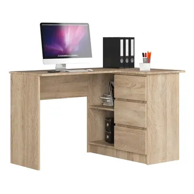 Ak furniture Rohový psací stůl B16 124 cm dub sonoma pravý